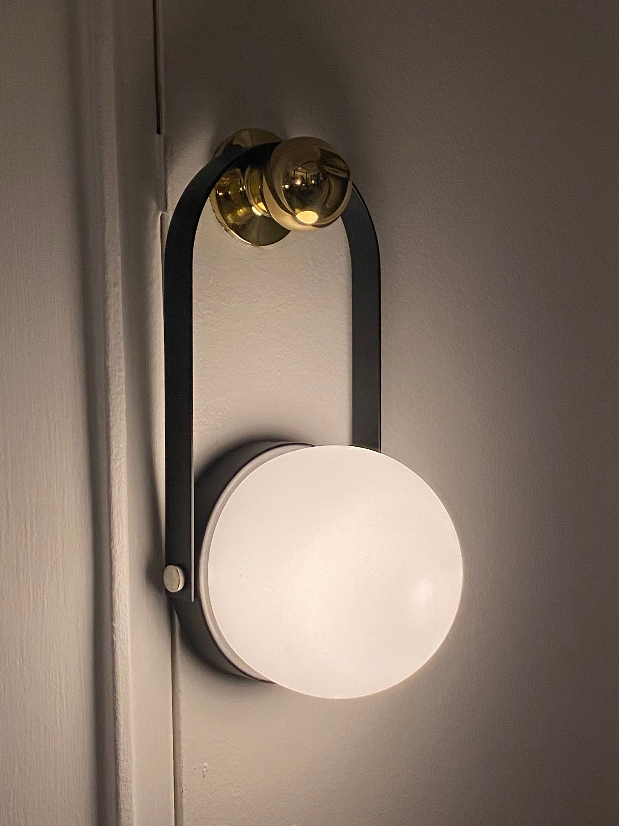 LED lamp suspended from doorknob