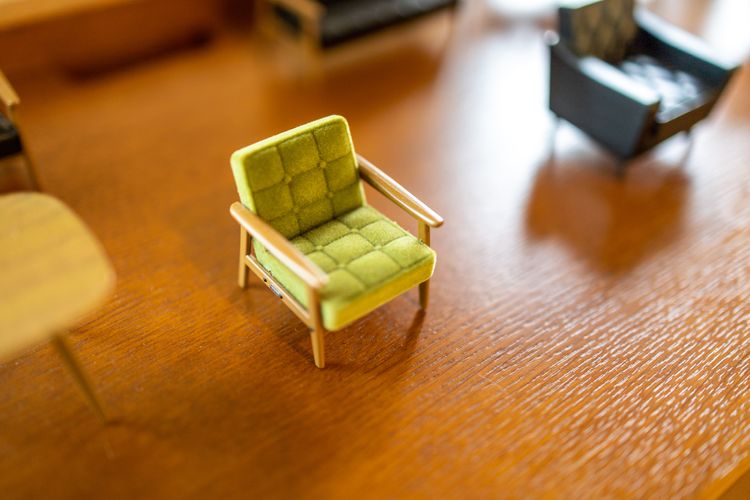 Miniature mid-century chair