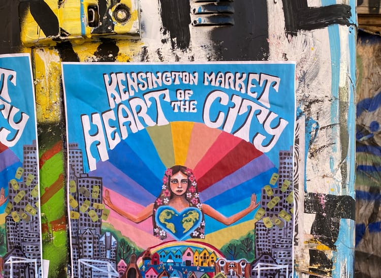 Poster for a movie titled "Kensington Market: Heart of the City."